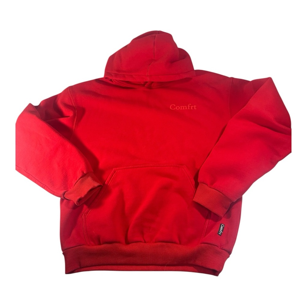 Comfrt Red Fleece Hoodie Jogger Set Women’s Large Cozy Lounge Sweat Set - Picture 3 of 15